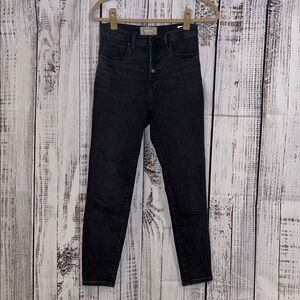 Everlane The High Rise Skinny Jean Black Button Fly | Size 28
